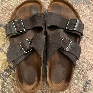 Birkenstock soft comfort footbed grey suede Arizona 39